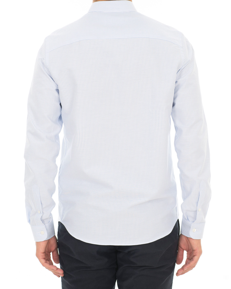 Herr | Skjortor | AMI | Striped Oxford Shirt White/Blue
