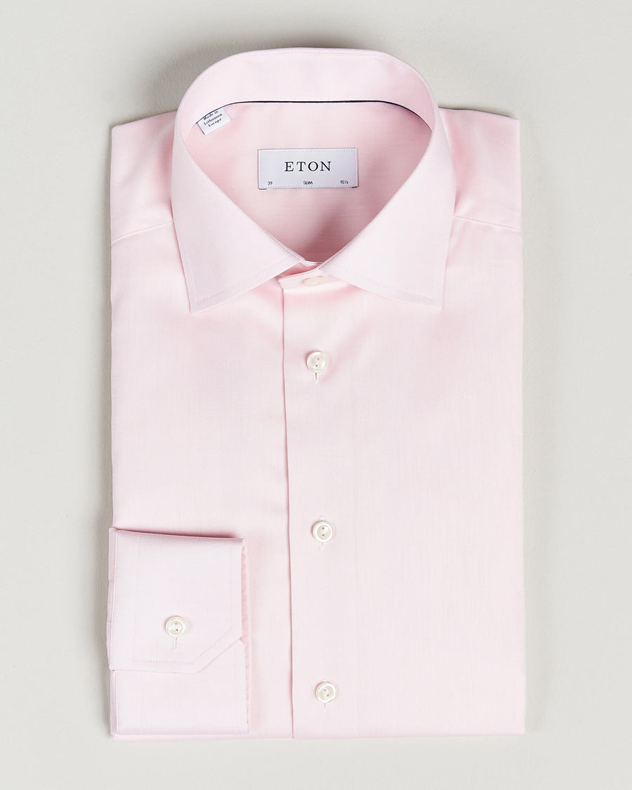 Herr | Skjortor | Eton | Slim Fit Signature Twill Shirt Pink