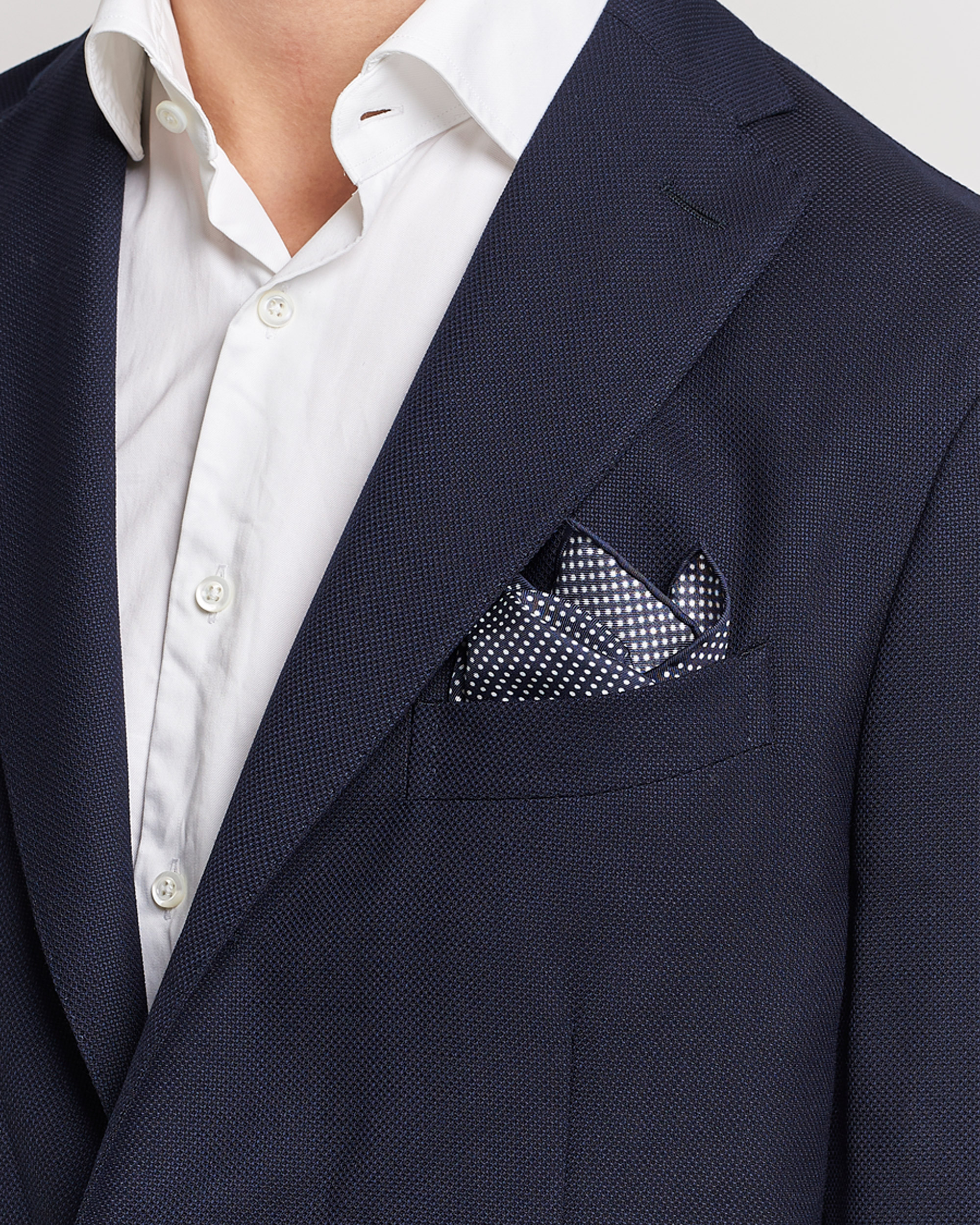 Herr |  |  | Eton Silk Polka Dot Pocket Square Navy