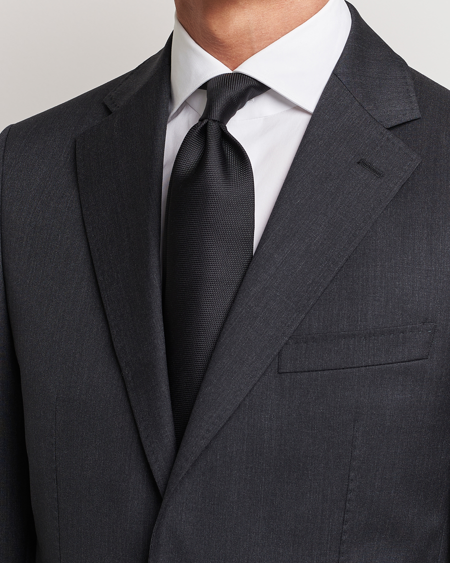Herr | Business & Beyond | Eton | Silk Basket Weave Tie Faded Black
