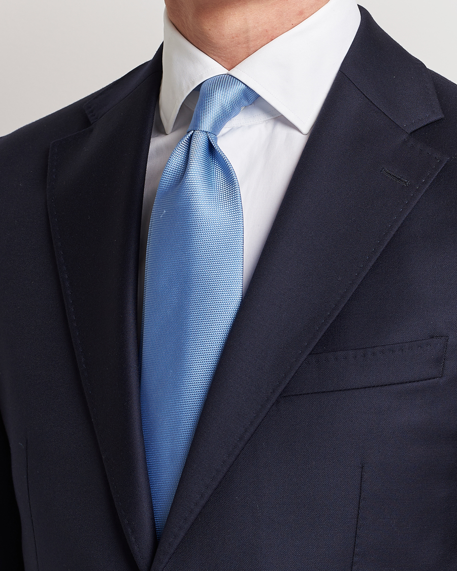 Herr | Business & Beyond | Eton | Silk Basket Weave Tie Light Blue