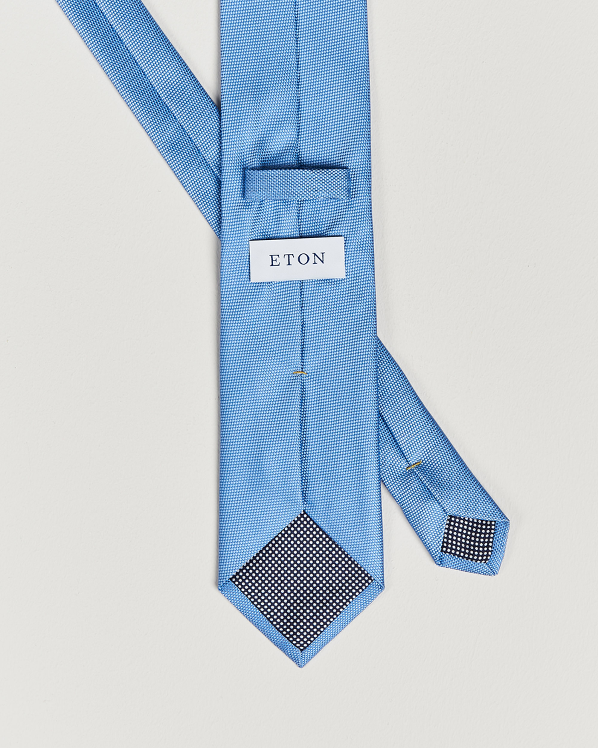 Herr | Slipsar | Eton | Silk Basket Weave Tie Light Blue