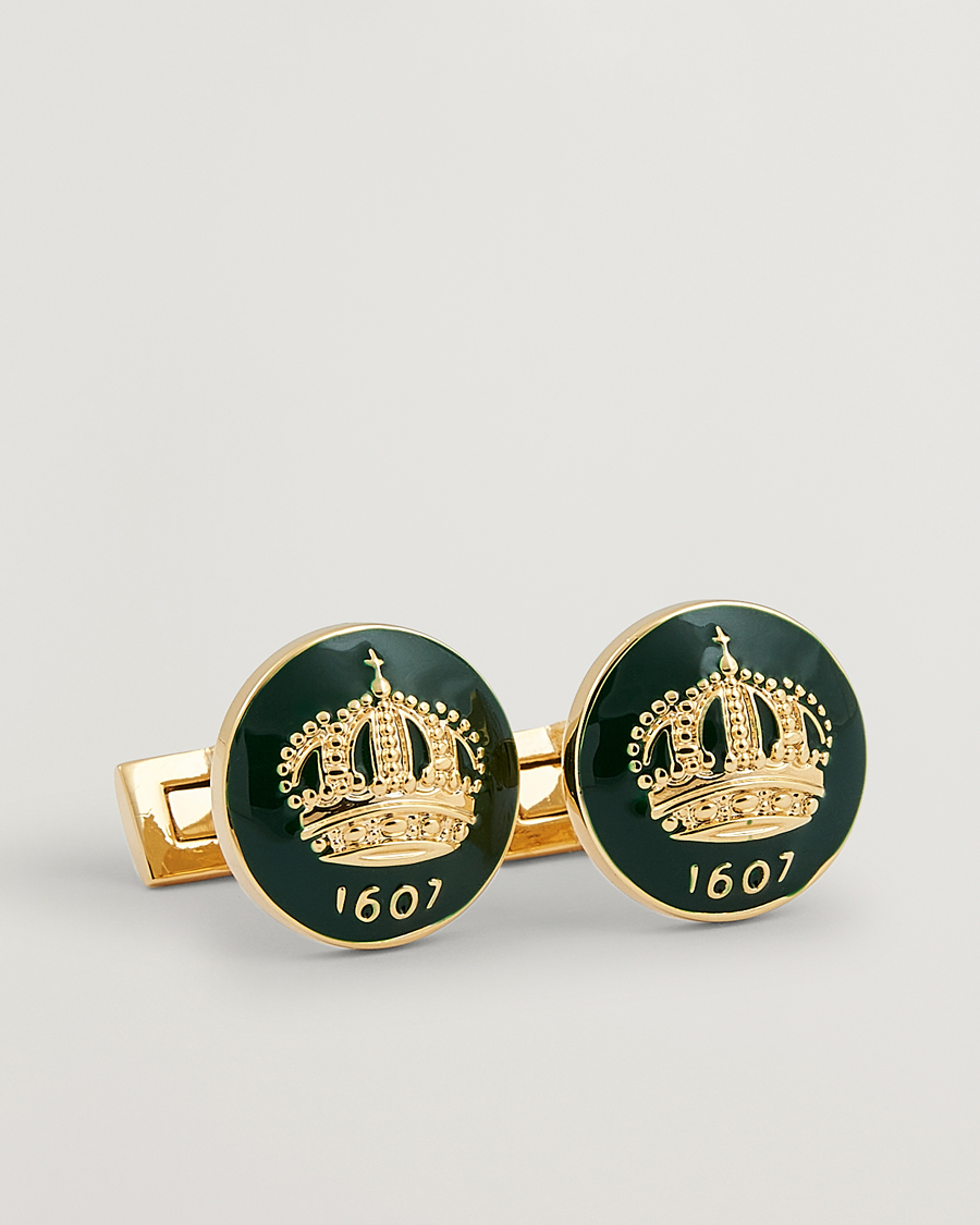 Herr | Manschettknappar | Skultuna | The Crown Cufflinks Green
