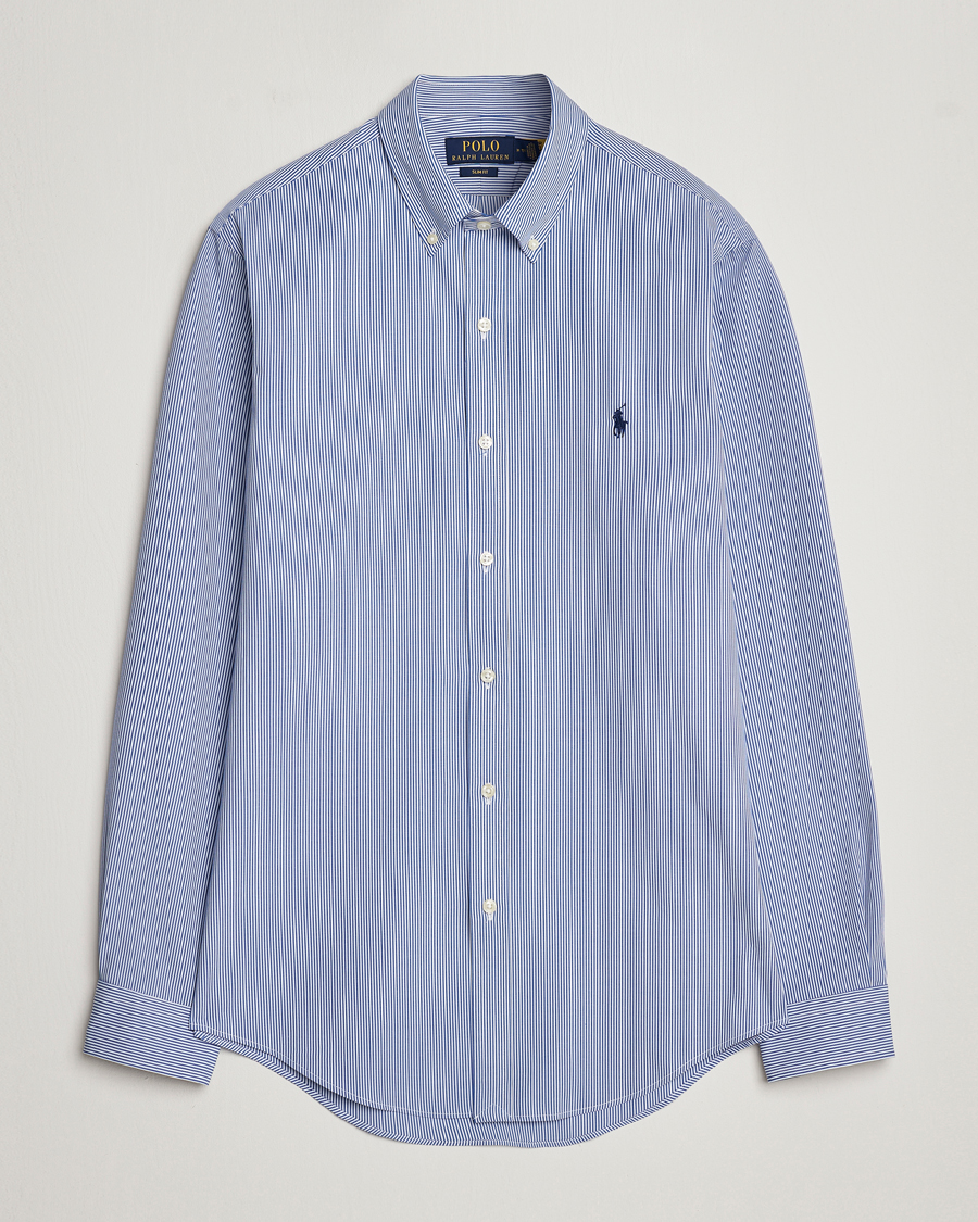 Herr | Skjortor | Polo Ralph Lauren | Slim Fit Thin Stripe Poplin Shirt Blue/White