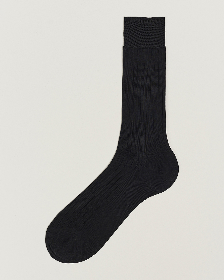 Herr | Underkläder | Bresciani | Cotton Ribbed Short Socks Black