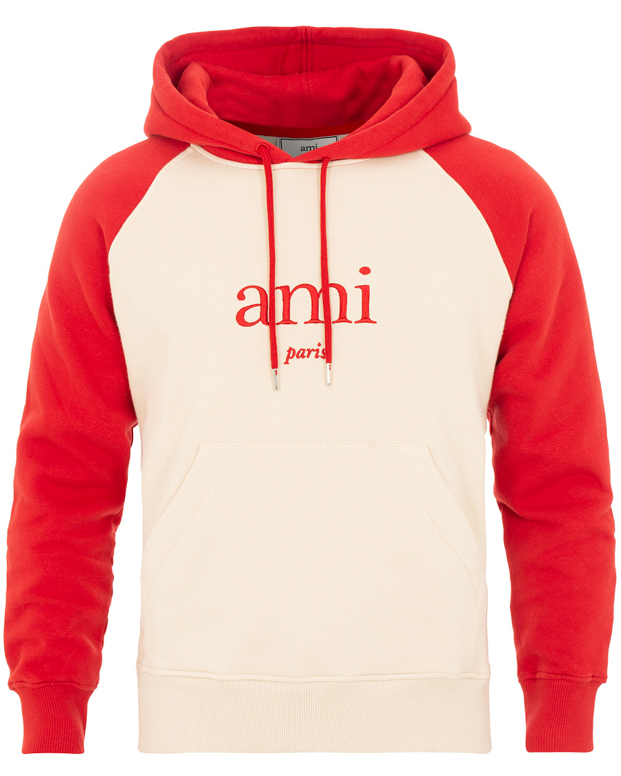 Herr | Tröjor | AMI | Retro Hoodie Red/White