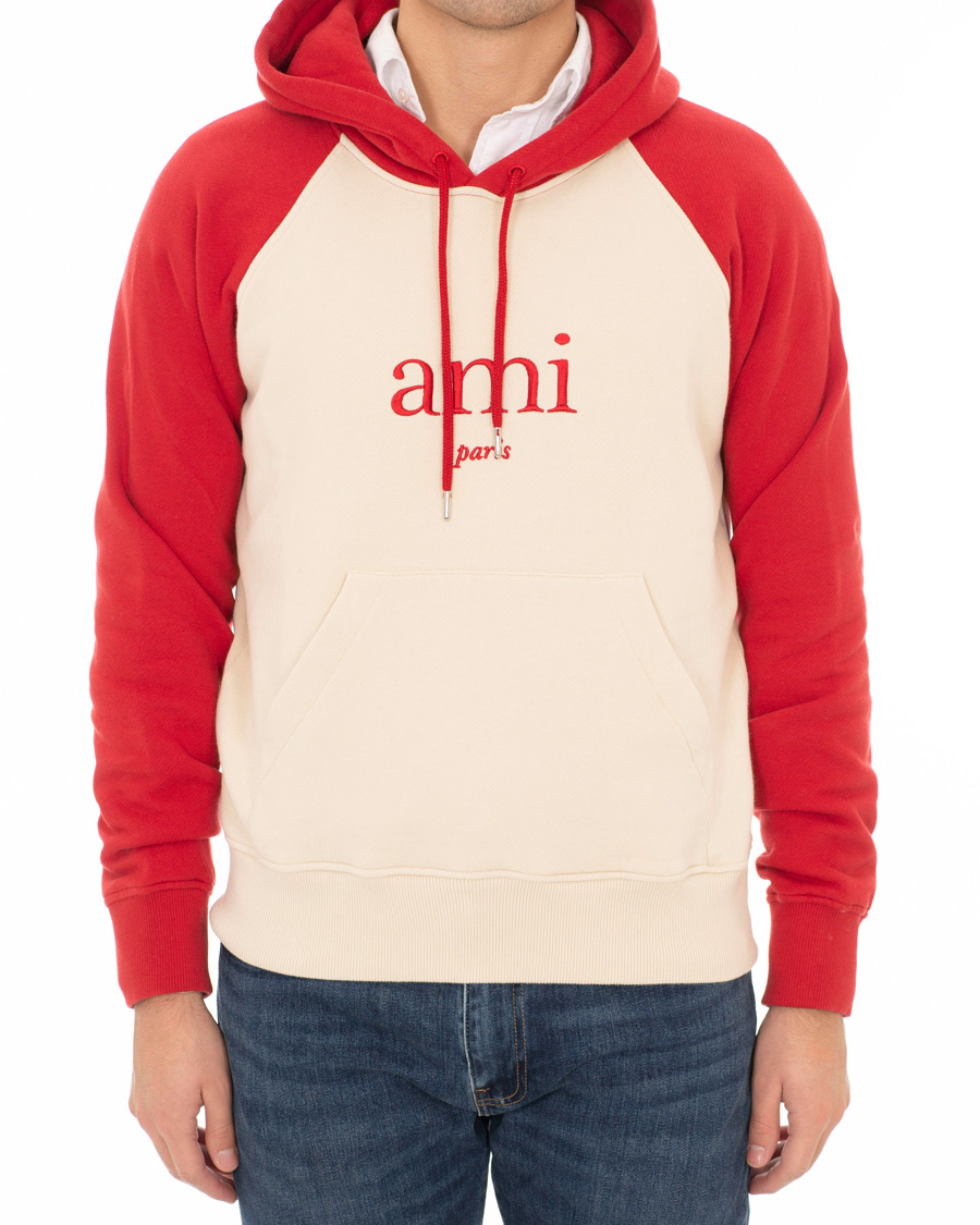 Herr | Tröjor | AMI | Retro Hoodie Red/White