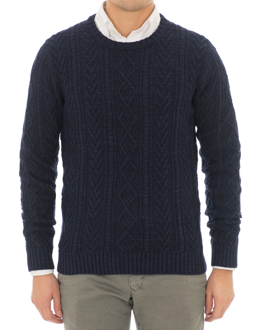 Herr |  | Morris Heritage | Cable Sweater Navy