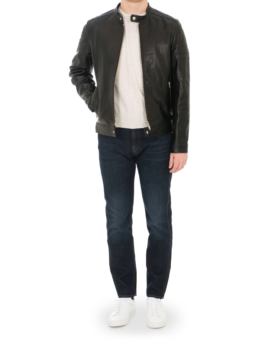 Herr | Jackor | A.P.C. | Coffee Racer Leather Jacket Black