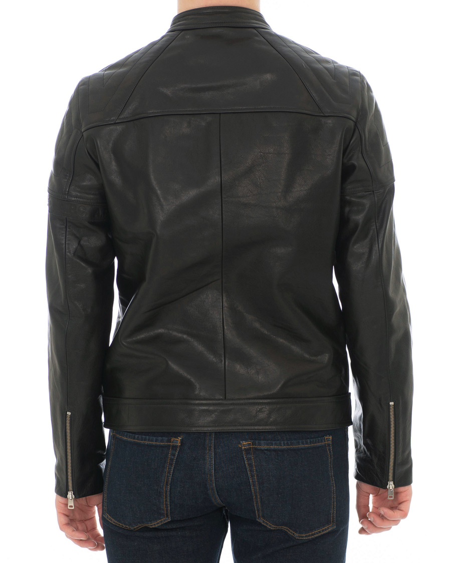Herr | Jackor | A.P.C. | Coffee Racer Leather Jacket Black