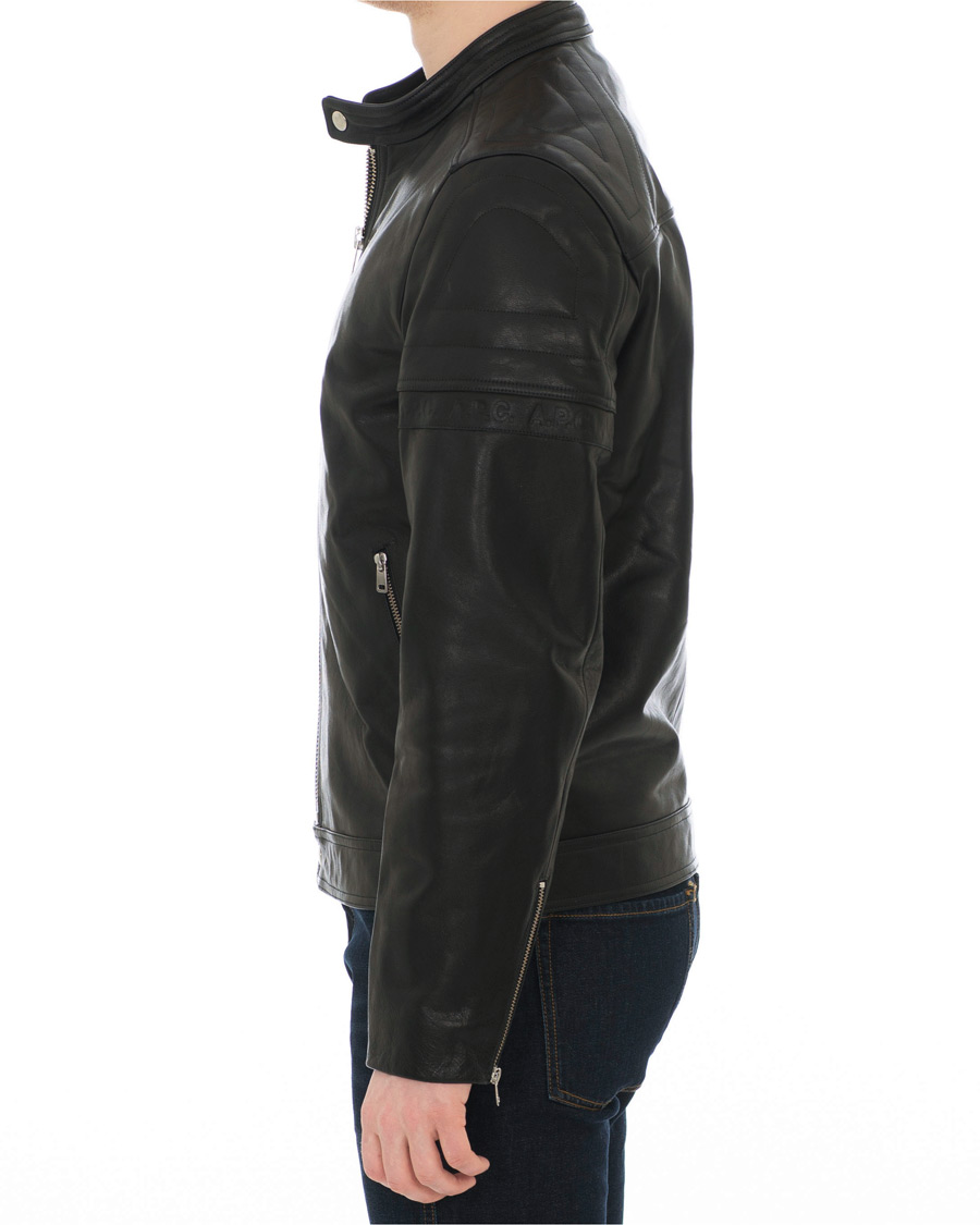 Herr | Jackor | A.P.C. | Coffee Racer Leather Jacket Black