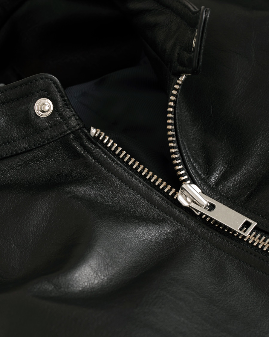 Herr | Jackor | A.P.C. | Coffee Racer Leather Jacket Black