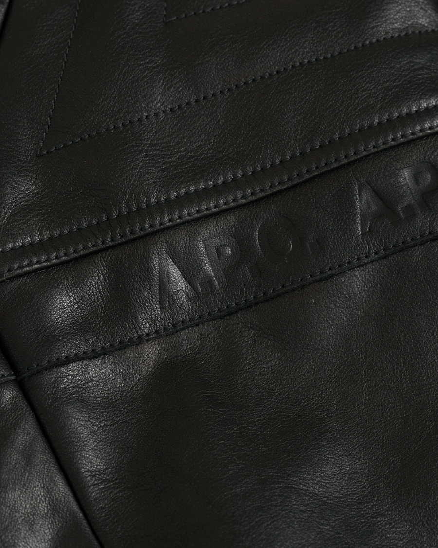 Herr | Jackor | A.P.C. | Coffee Racer Leather Jacket Black