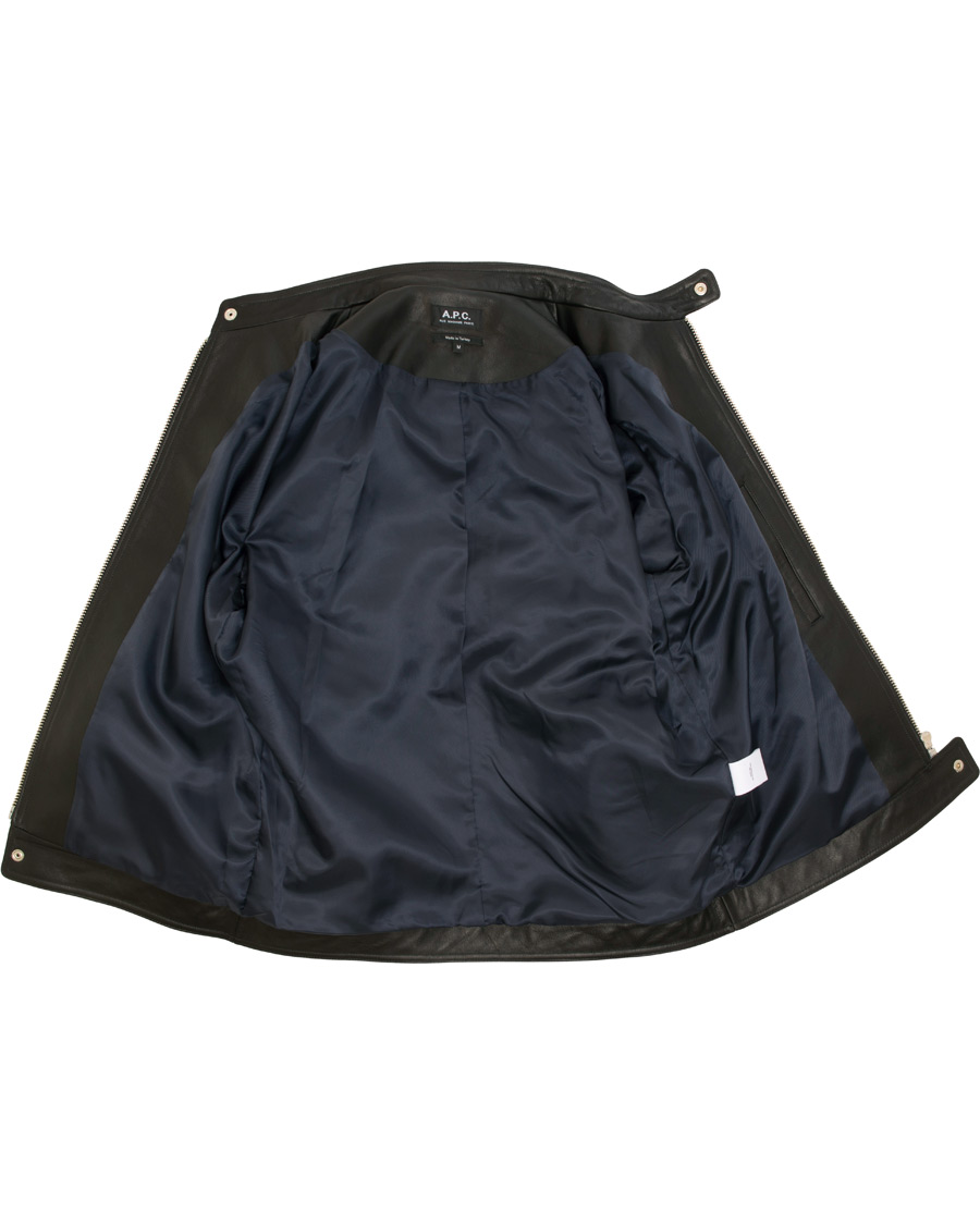 Herr | Jackor | A.P.C. | Coffee Racer Leather Jacket Black