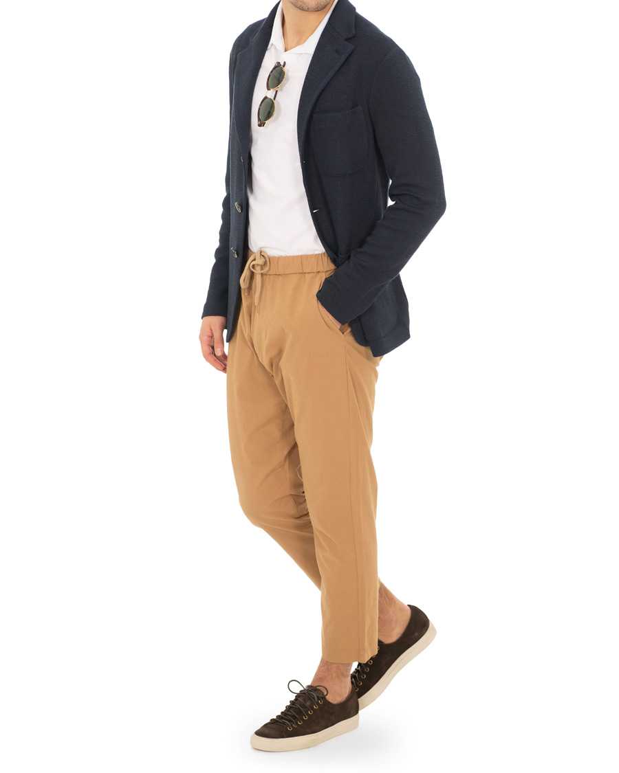 Herr | Byxor | Barena | Arenga Cotton Drawstring Trousers Khaki