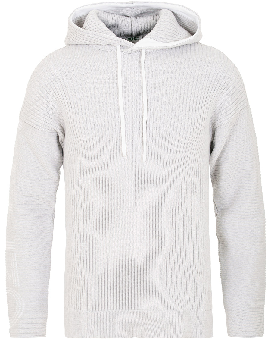 Herr | Tröjor | KENZO | Knitted Hoodie Grey Melange