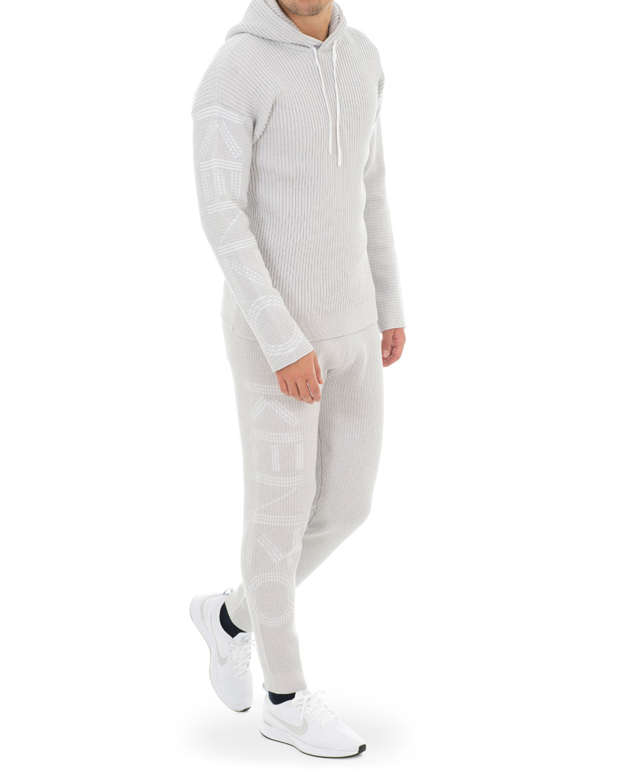 Herr | Tröjor | KENZO | Knitted Hoodie Grey Melange