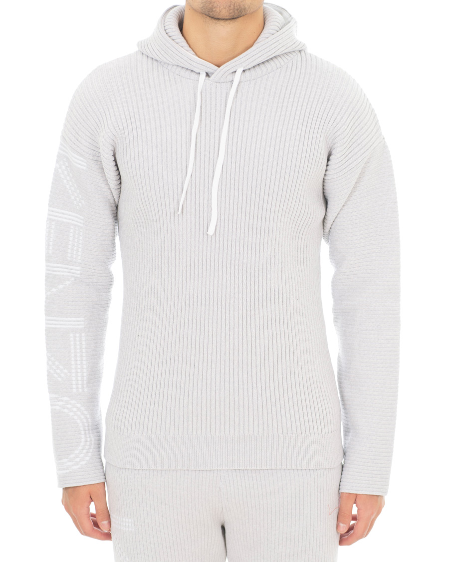Herr | Tröjor | KENZO | Knitted Hoodie Grey Melange
