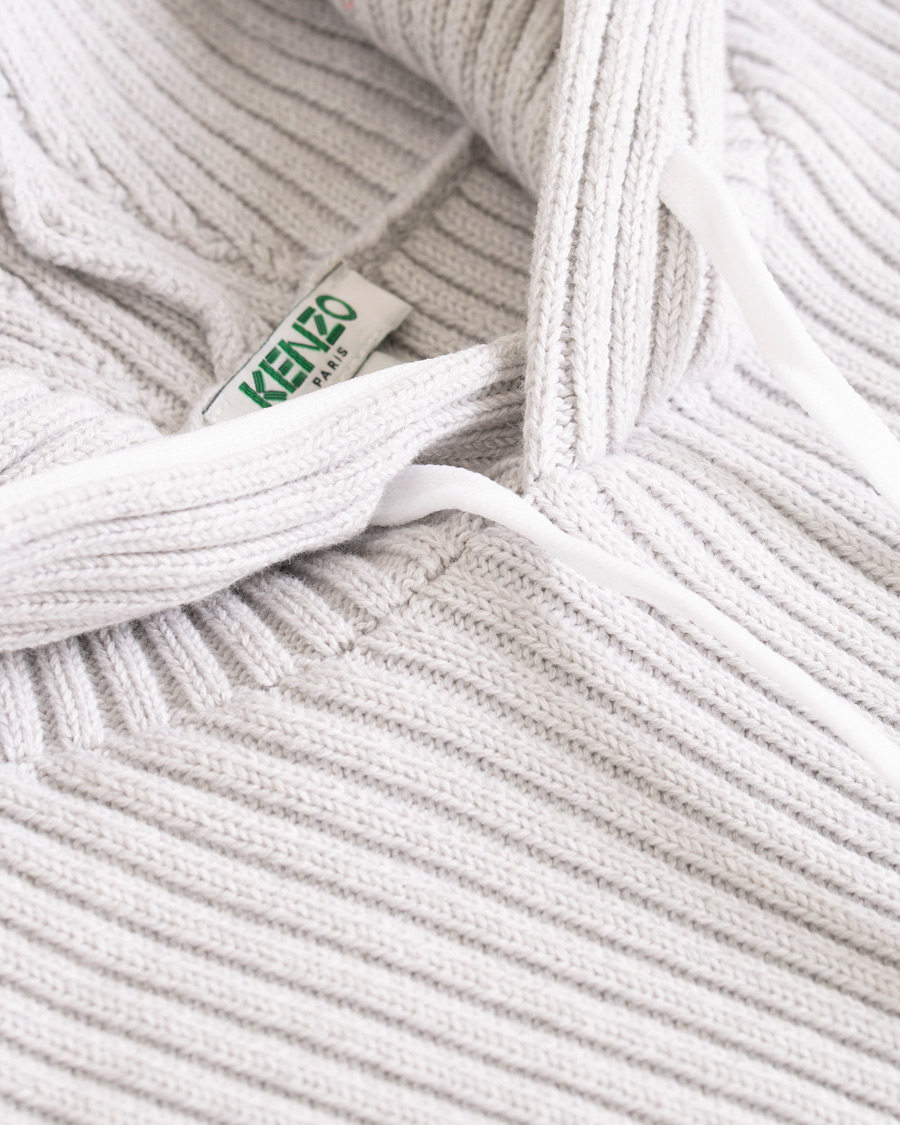Herr | Tröjor | KENZO | Knitted Hoodie Grey Melange