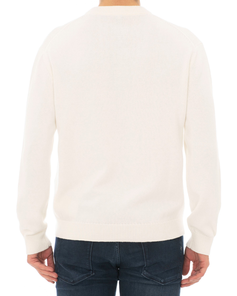 Herr | Tröjor | KENZO | Jumping Bamboo Tiger Knitted Crew Neck White