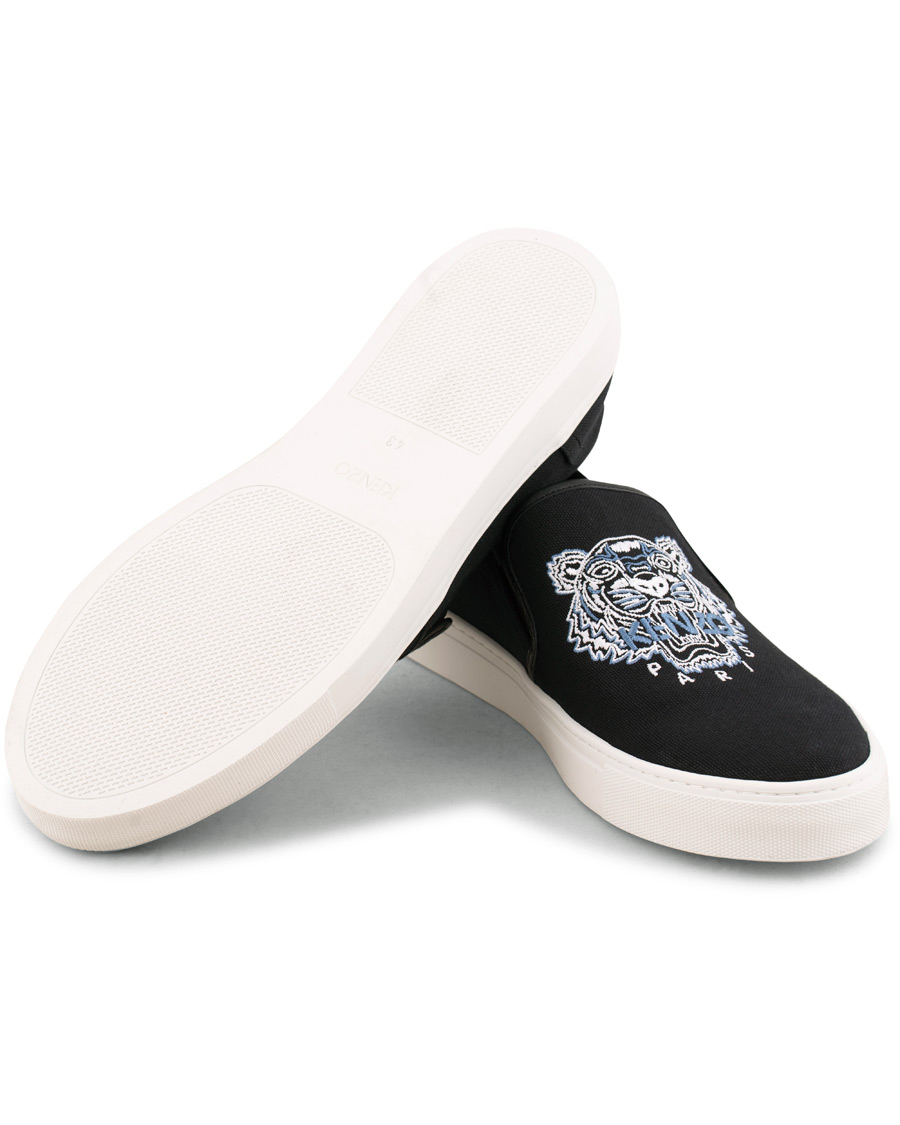 Herr | Kenzo Canvas Tiger K-Skate Slip-on Sneaker Black | KENZO | Canvas Tiger K-Skate Slip-on Sneaker Black