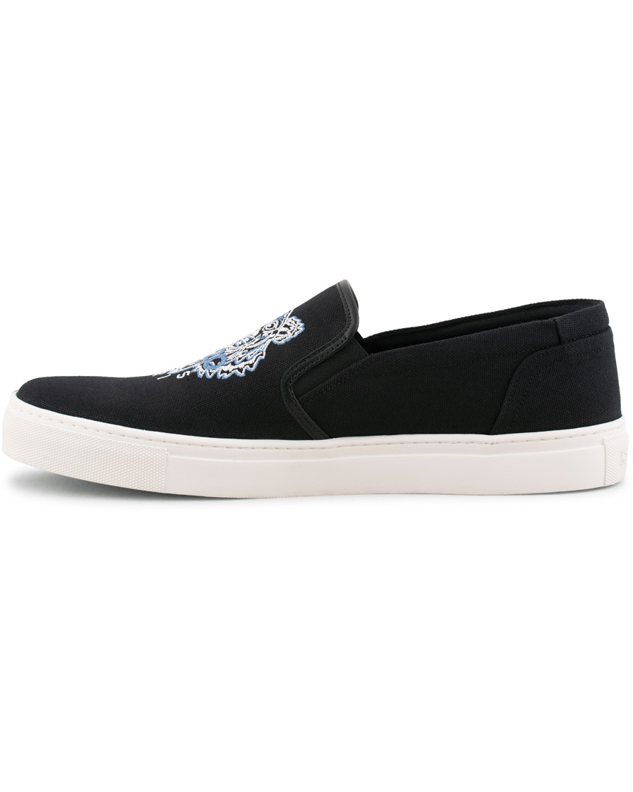 Herr | Kenzo Canvas Tiger K-Skate Slip-on Sneaker Black | KENZO | Canvas Tiger K-Skate Slip-on Sneaker Black