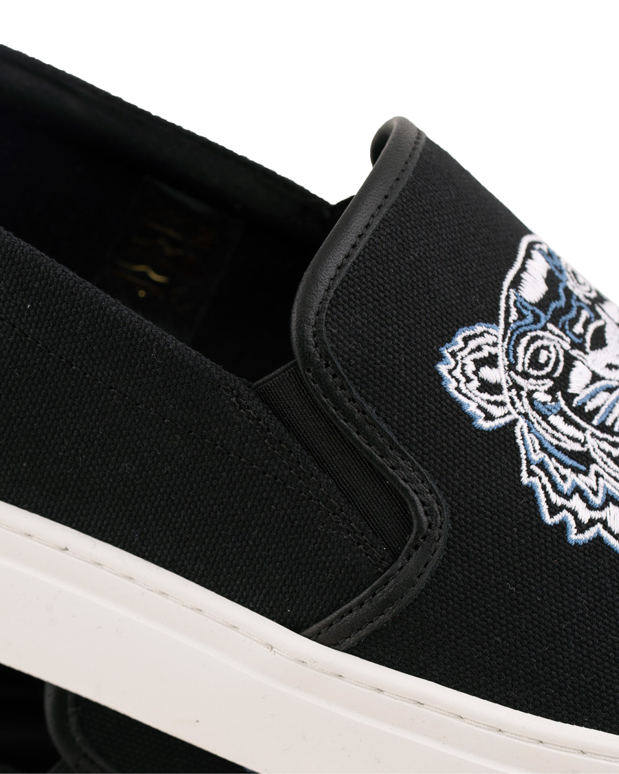 Herr | Kenzo Canvas Tiger K-Skate Slip-on Sneaker Black | KENZO | Canvas Tiger K-Skate Slip-on Sneaker Black