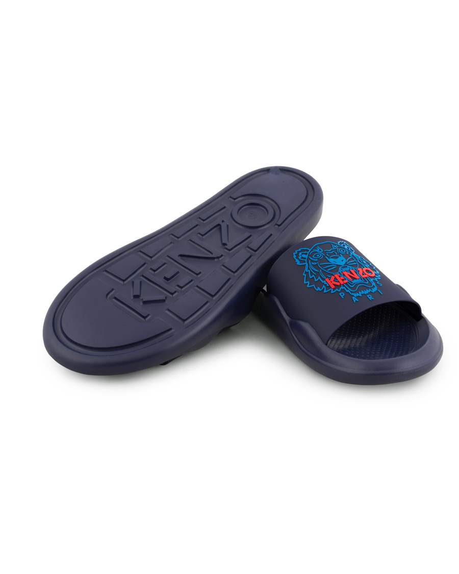 Herr | Kenzo Canvas Tiger Slip-on Sandal Navy | KENZO | Canvas Tiger Slip-on Sandal Navy