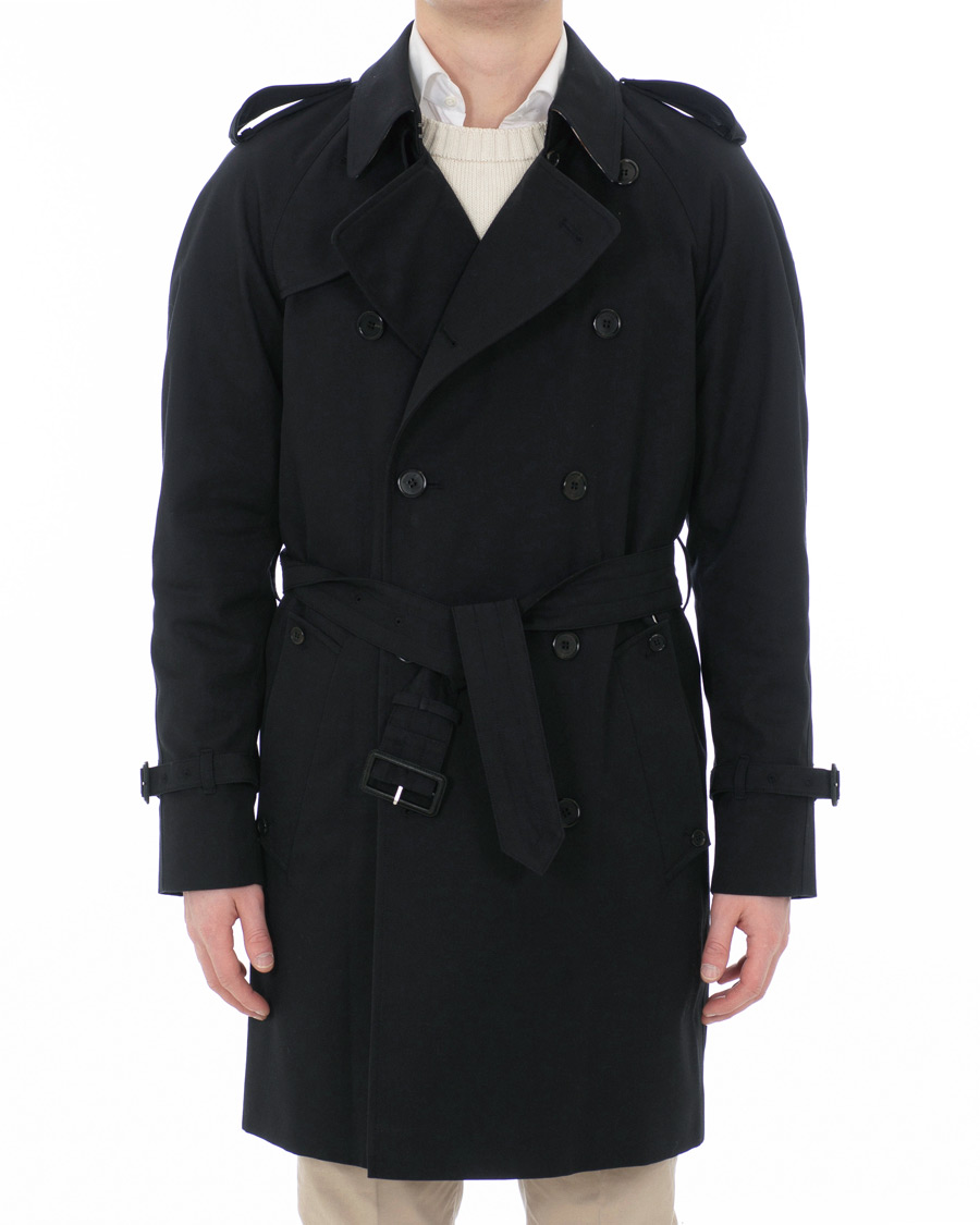 Herr | Jackor | Aquascutum | Corby Double Breasted Trenchcoat Navy