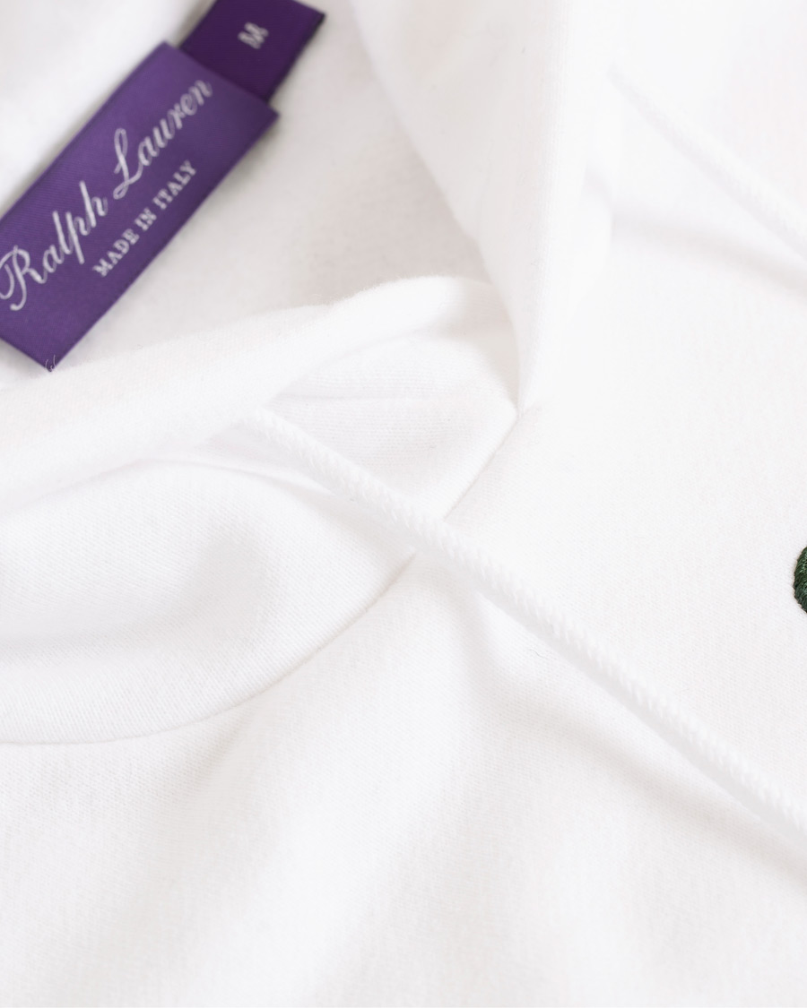 Herr | Tröjor | Ralph Lauren Purple Label | Standing Horse Hoodie Optic White