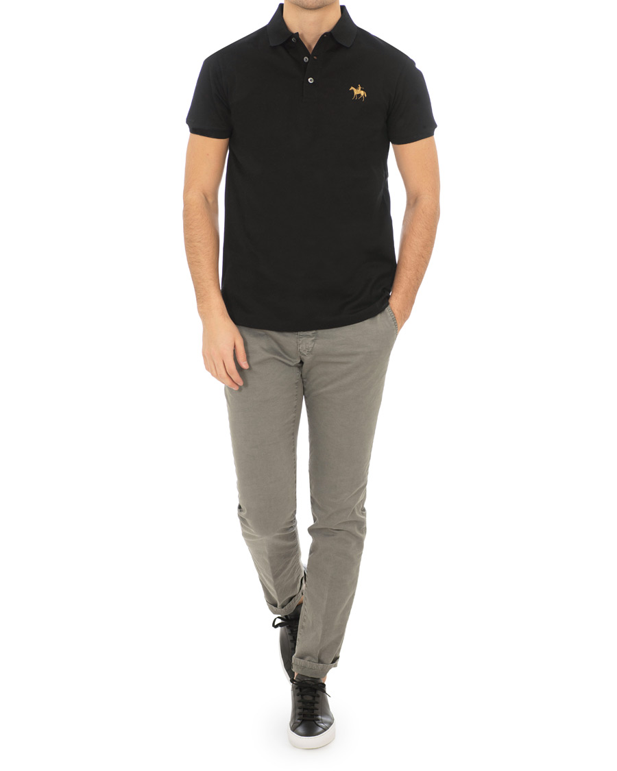 Herr | Pikéer | Ralph Lauren Purple Label | Standing Horse Mercerized Polo Classic Black