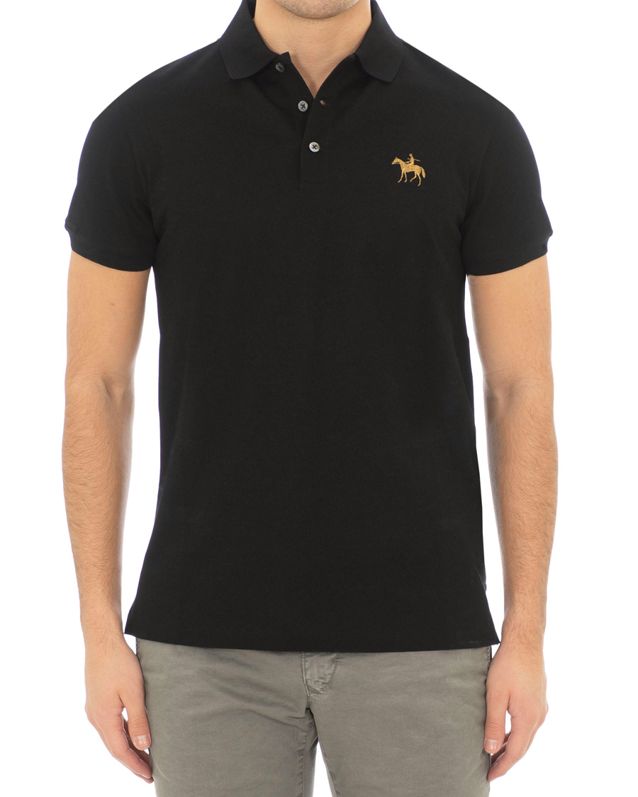 Herr | Pikéer | Ralph Lauren Purple Label | Standing Horse Mercerized Polo Classic Black