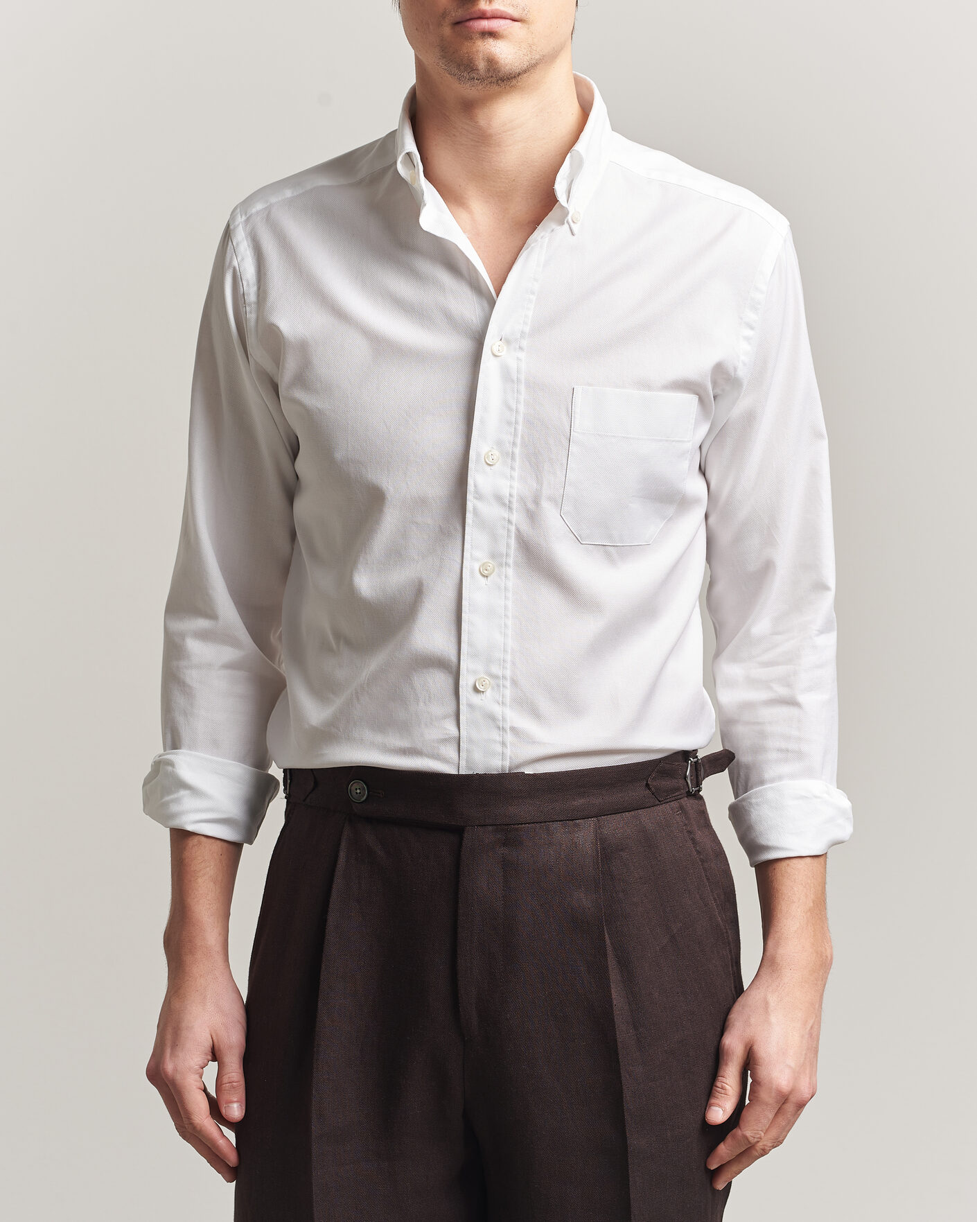 Herr | Skjortor | Eton | Slim Fit Royal Oxford Button Down White