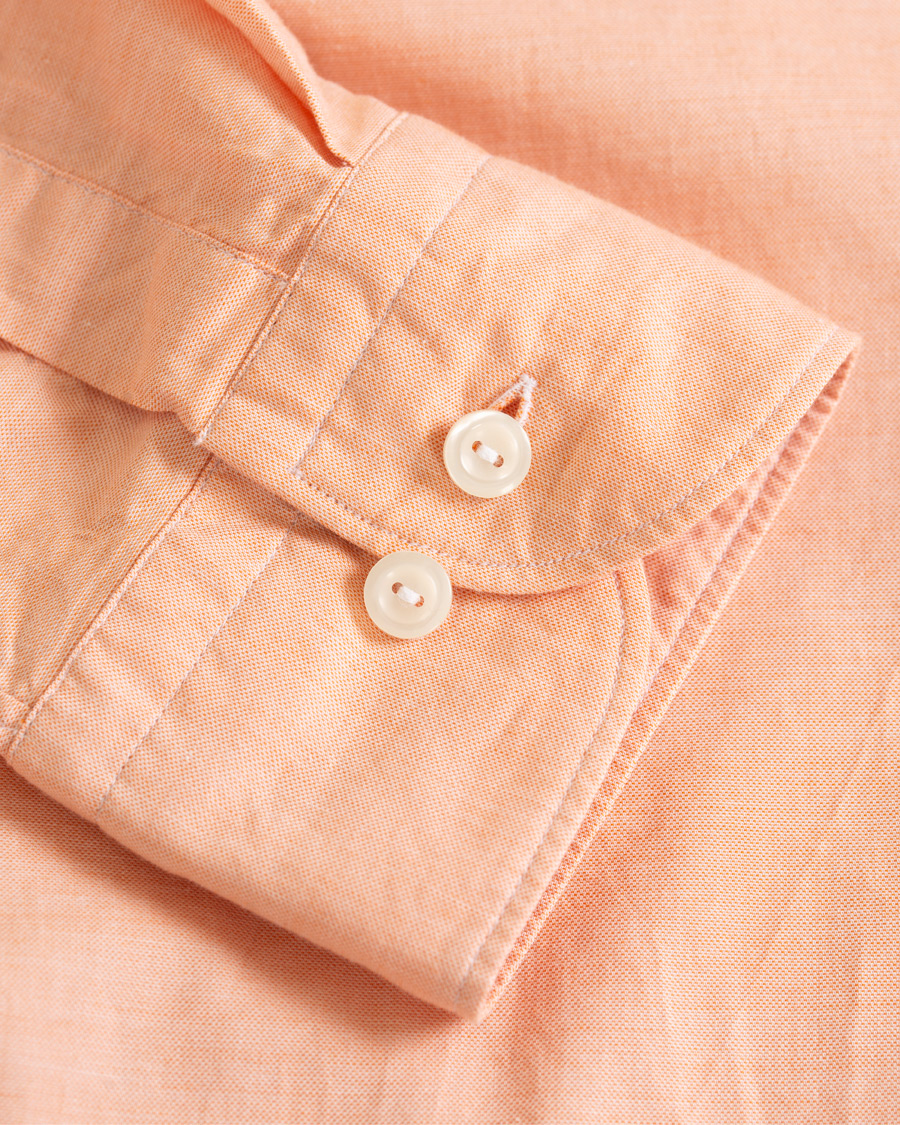 Herr | Skjortor | Eton | Slim Fit Twill Cotton Silk Shirt Orange