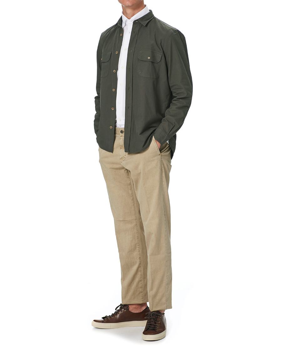 Herr | Skjortor | Eton | Slim Fit Jersey Button Under Shirt White