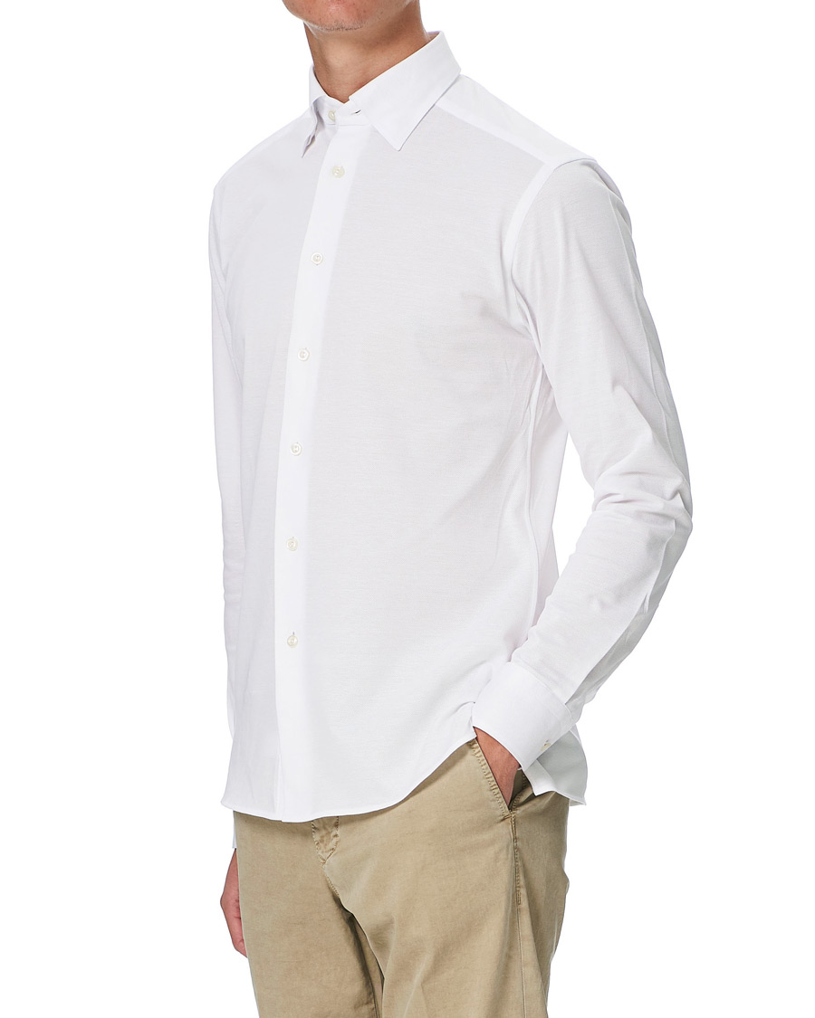 Herr | Skjortor | Eton | Slim Fit Jersey Button Under Shirt White