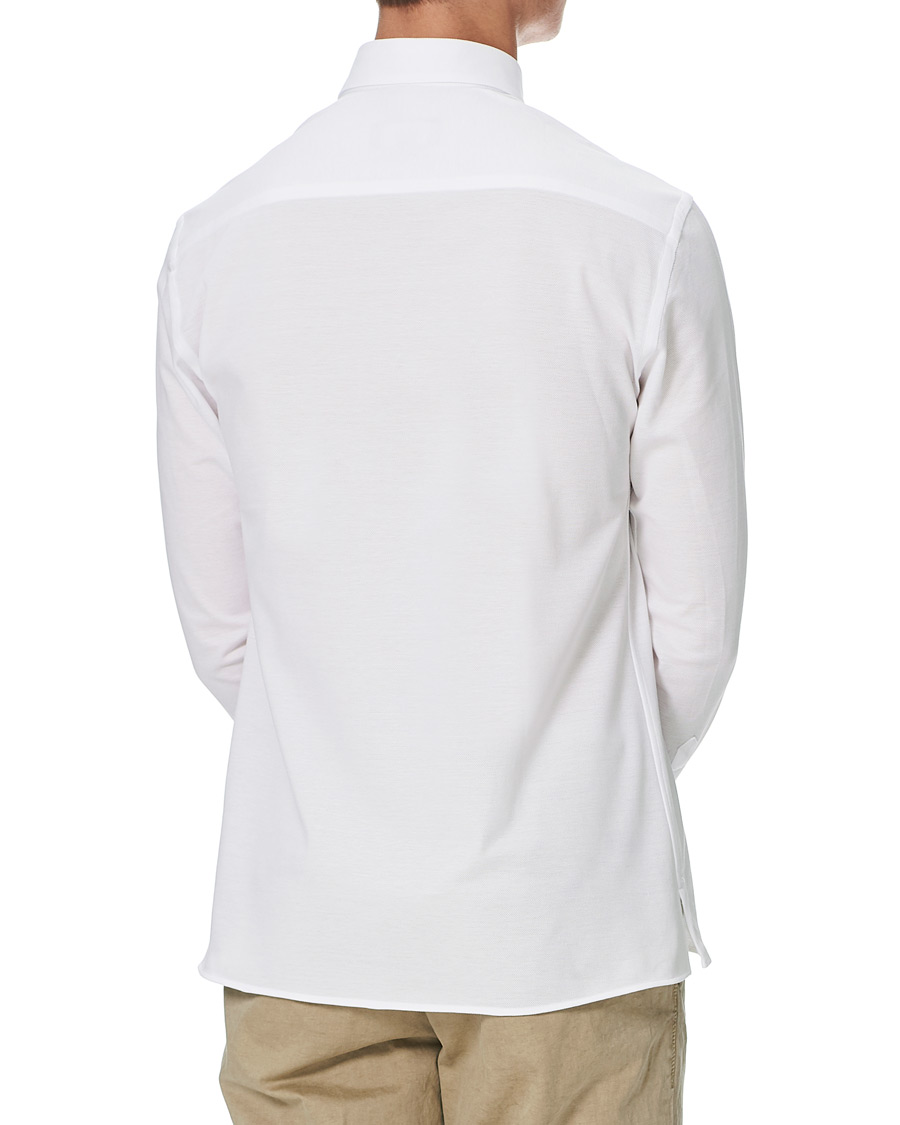 Herr | Skjortor | Eton | Slim Fit Jersey Button Under Shirt White