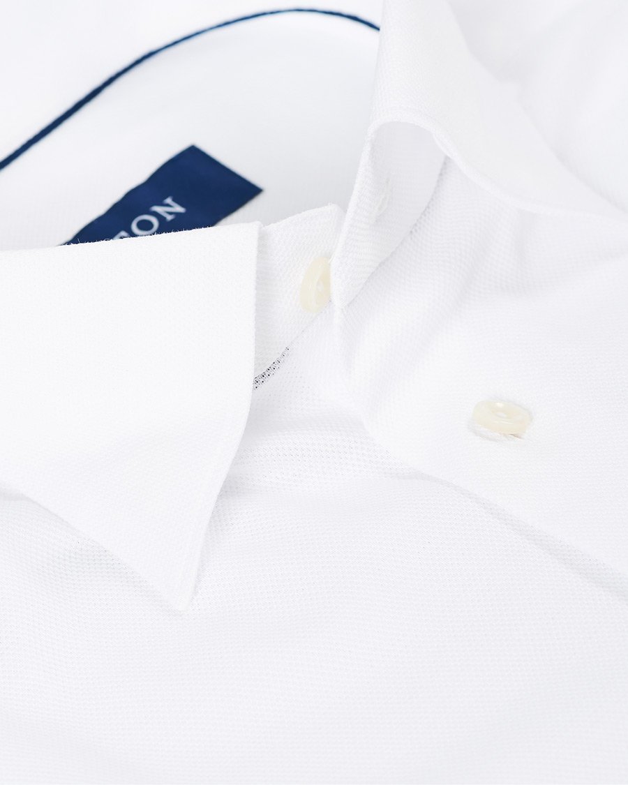 Herr | Skjortor | Eton | Slim Fit Jersey Button Under Shirt White