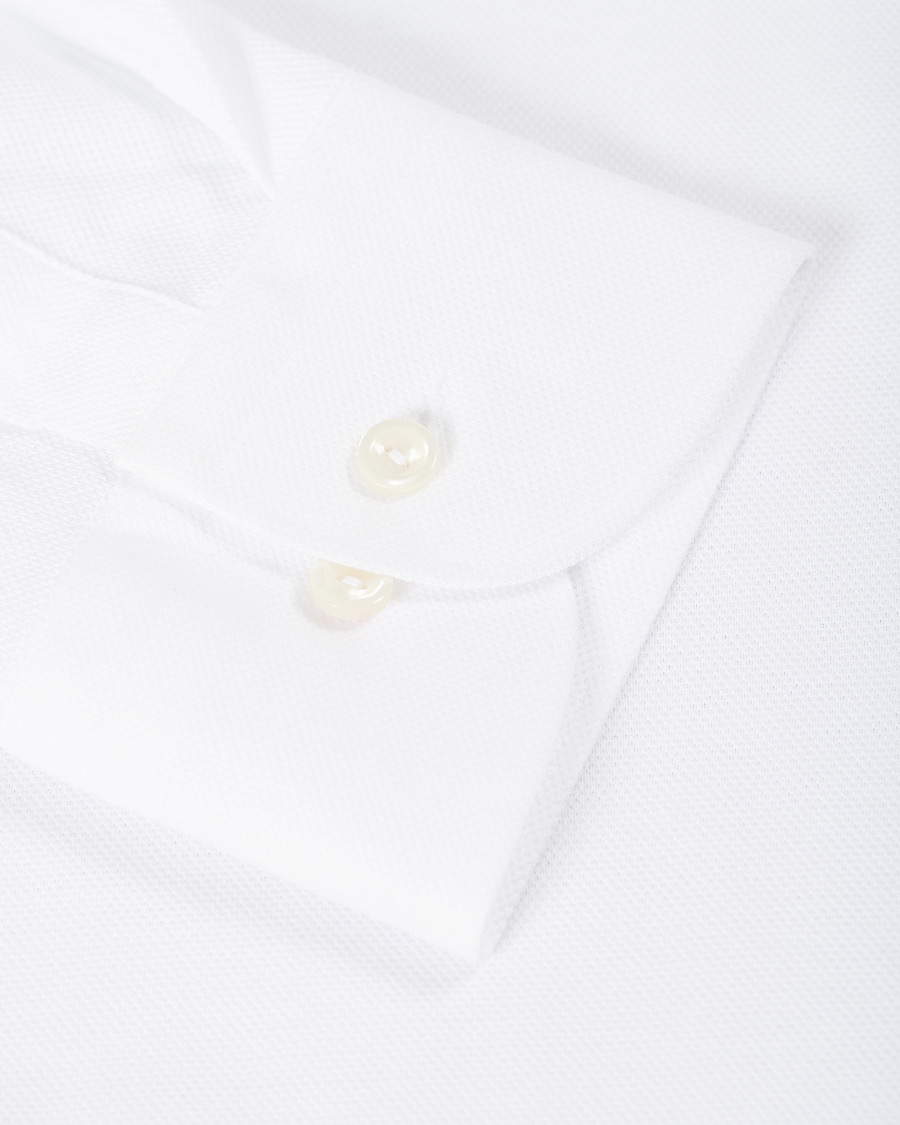 Herr | Skjortor | Eton | Slim Fit Jersey Button Under Shirt White