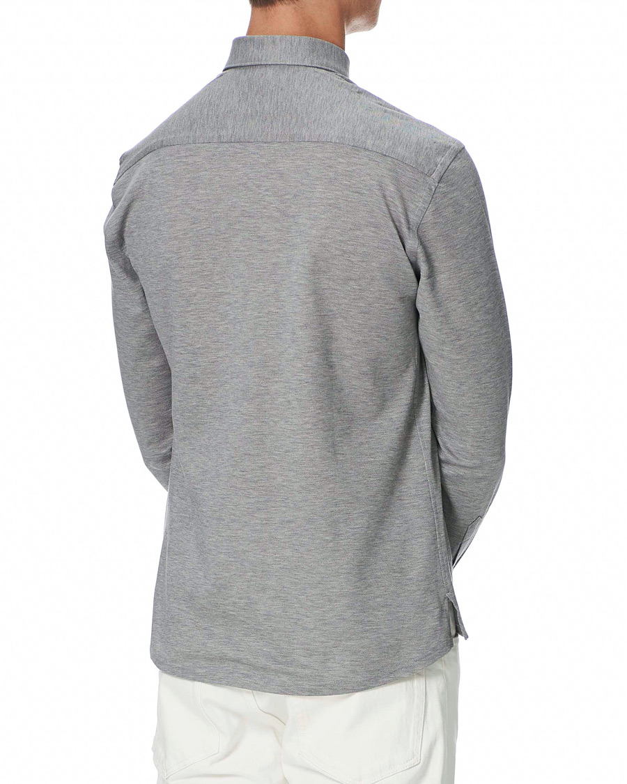 Herr | Skjortor | Eton | Slim Fit Jersey Button Under Shirt Grey