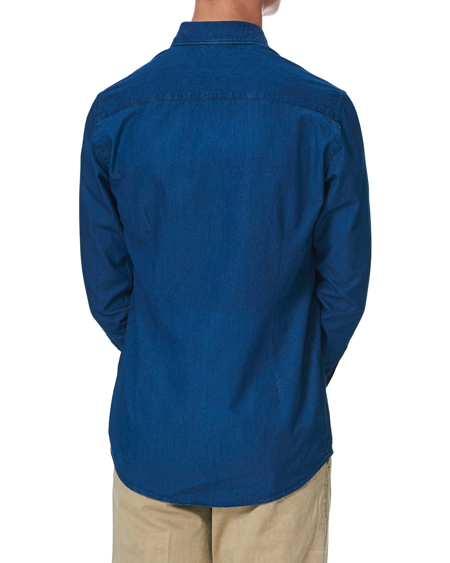 Herr | Skjortor | Eton | Slim Fit Twill Extreme Cutaway Shirt Dark Blue