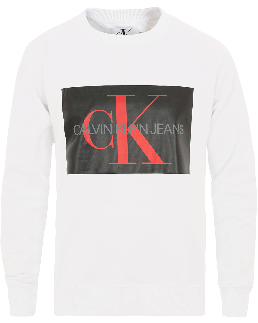 Herr | Tröjor | Calvin Klein Jeans | Monogram Box Logo Sweatshirt White