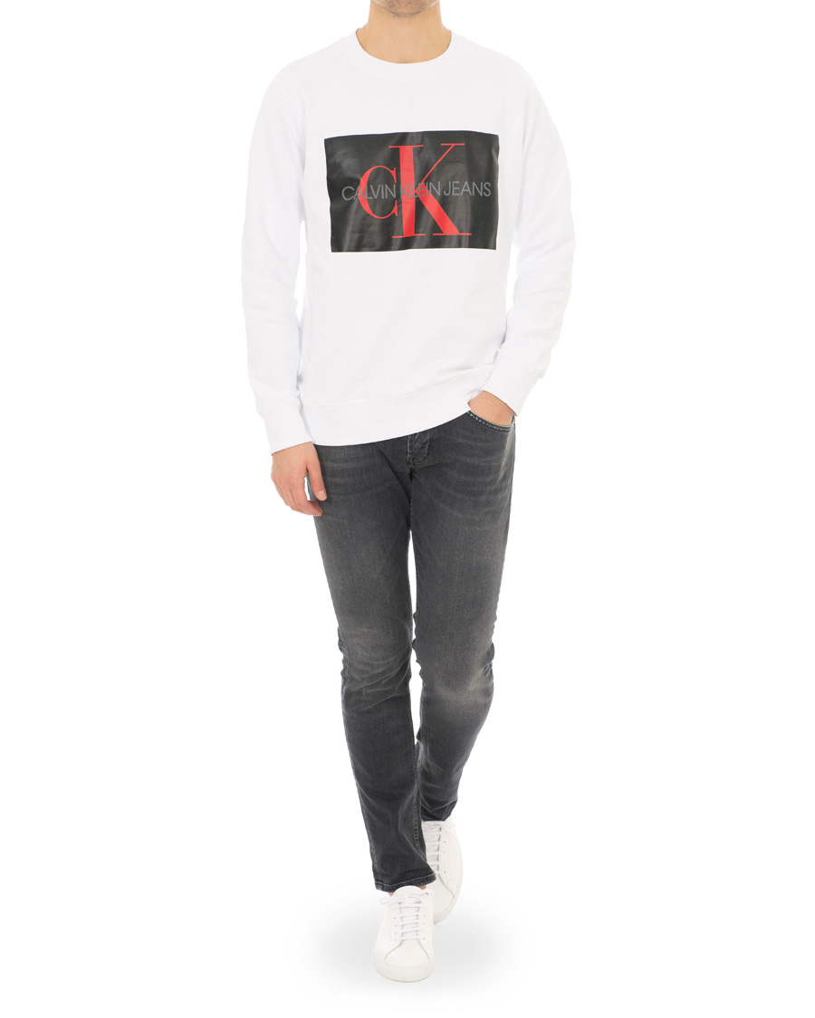 Herr | Tröjor | Calvin Klein Jeans | Monogram Box Logo Sweatshirt White