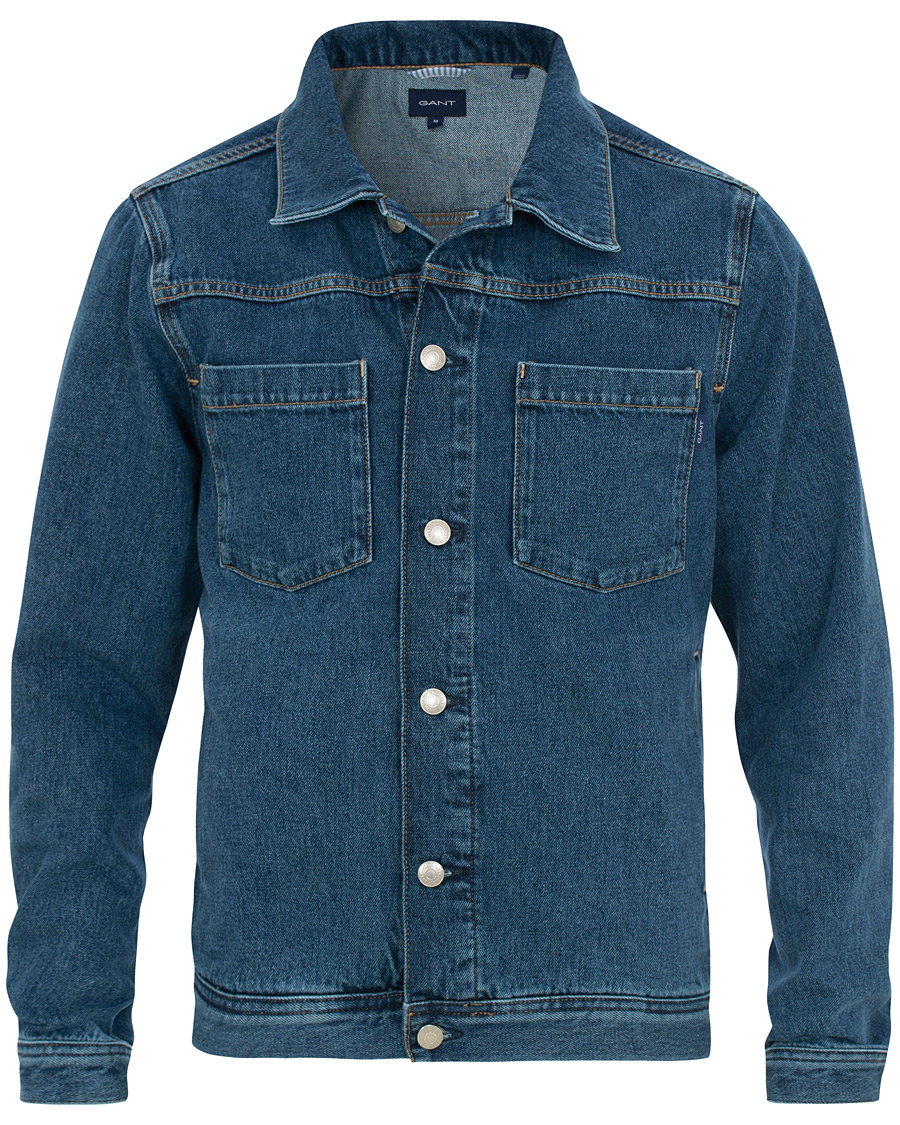 Herr | Jackor | GANT | Indigo Jeans Jacket Blue Wash