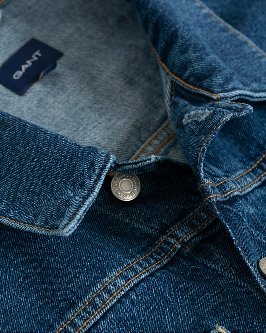 Herr | Jackor | GANT | Indigo Jeans Jacket Blue Wash