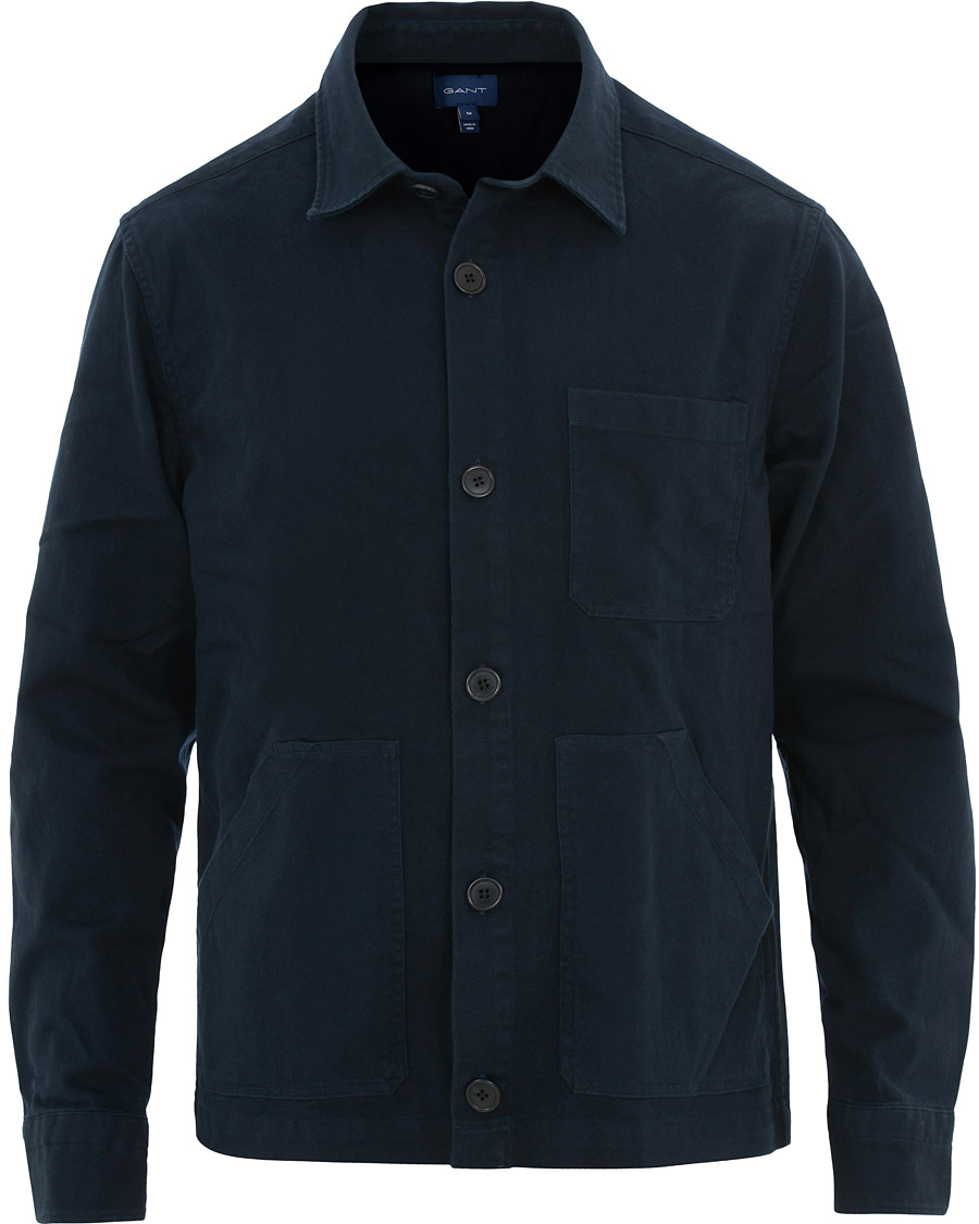 Herr | Skjortor | GANT | Heavy Twill Shirt Jacket Marine
