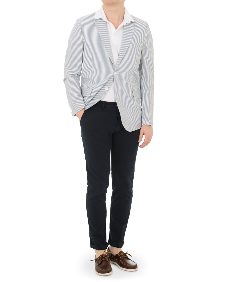 Herr | Kavajer | Gant | Seersucker Stripe Blazer Eggshell