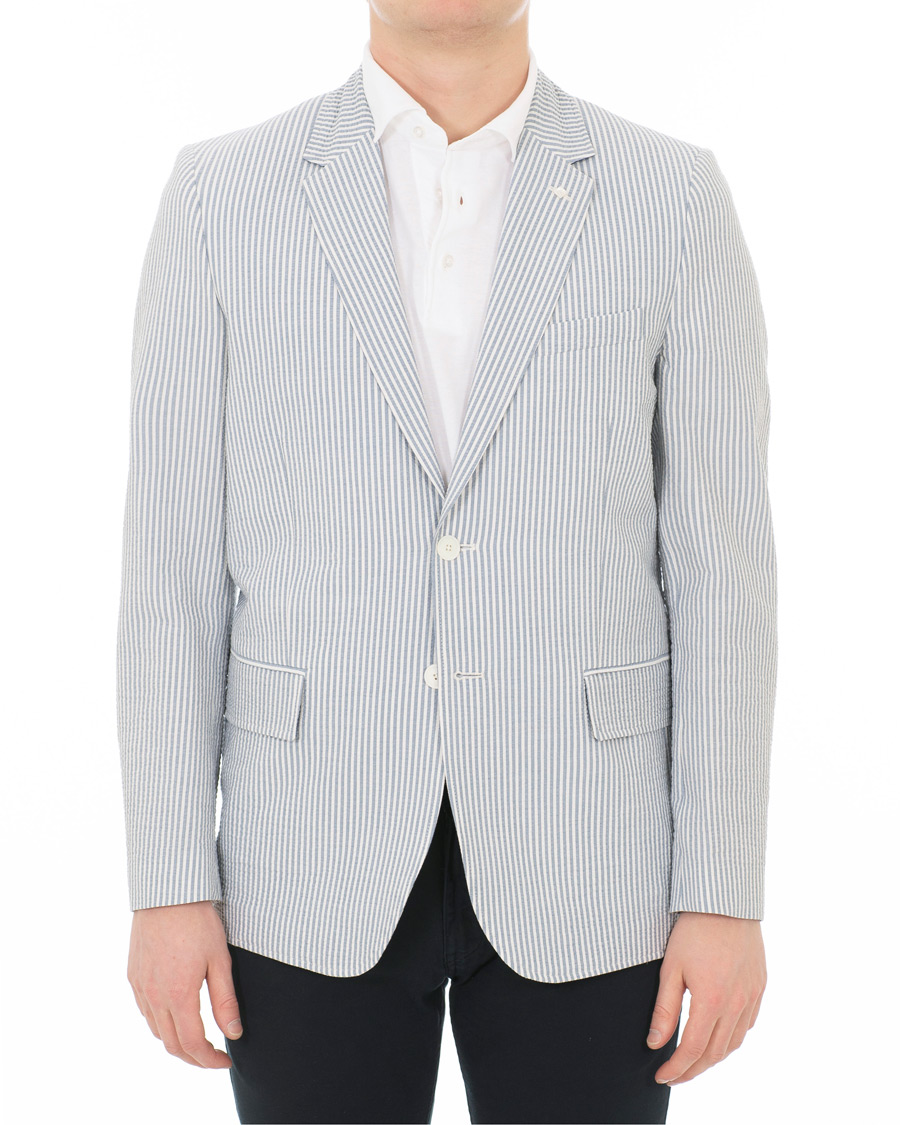 Herr | Kavajer | Gant | Seersucker Stripe Blazer Eggshell