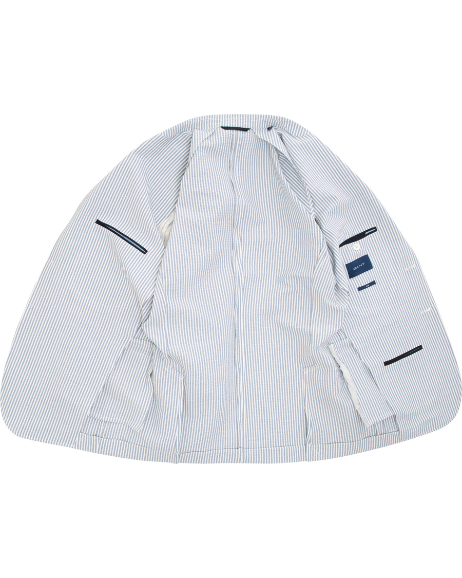 Herr | Kavajer | Gant | Seersucker Stripe Blazer Eggshell