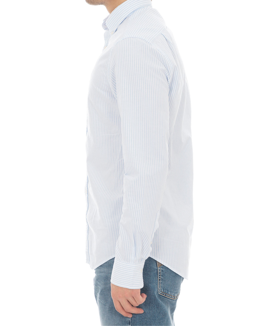 Herr | Skjortor | GANT | Slim Fit Oxford Banker Stripe Shirt Capri Blue
